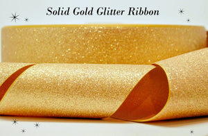 3" Wide Soft Sparkle Gold Cheer and Hair Bow Ribbon